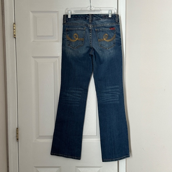 Vintage Seven7 Brand Boot Cut Jeans, Size 6 Factory Distressing Excellent - Picture 4 of 7